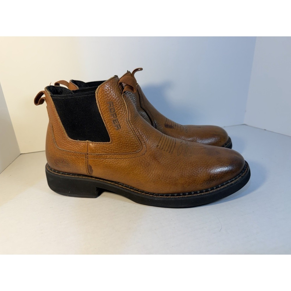 Roper Boots Size 12 Round Toe Chelsea Mens Brown Casual Boots